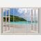 Designart - Open Window to Calm Seashore - Extra Large Seashore Canvas Art